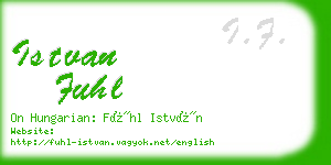 istvan fuhl business card